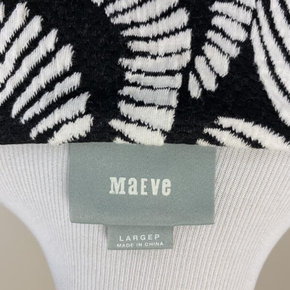 Maeve L Petite LP Windfall Tunic Mini Dress Black White Textured - Picture 5 of 6